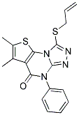 8-(ALLYLTHIO)-2,3-DIMETHYL-5-PHENYLTHIENO[3,2-E][1,2,4]TRIAZOLO[4,3-A]PYRIMIDIN-4(5H)-ONE Struktur