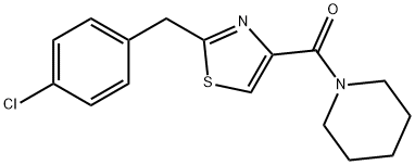 [2-(4-CHLOROBENZYL)-1,3-THIAZOL-4-YL](PIPERIDINO)METHANONE Struktur