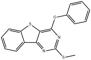 2-(METHYLSULFANYL)-4-PHENOXY[1]BENZOTHIENO[3,2-D]PYRIMIDINE Struktur