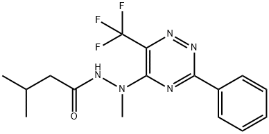 N',3-DIMETHYL-N'-[3-PHENYL-6-(TRIFLUOROMETHYL)-1,2,4-TRIAZIN-5-YL]BUTANOHYDRAZIDE Struktur