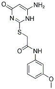 2-[(6-AMINO-4-OXO-1,4-DIHYDROPYRIMIDIN-2-YL)THIO]-N-(3-METHOXYPHENYL)ACETAMIDE Struktur