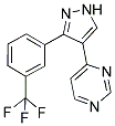 4-[3-(3-(TRIFLUOROMETHYL)PHENYL)-1H-PYRAZOL-4-YL]PYRIMIDINE Struktur