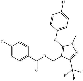 [5-(4-CHLOROPHENOXY)-1-METHYL-3-(TRIFLUOROMETHYL)-1H-PYRAZOL-4-YL]METHYL 4-CHLOROBENZENECARBOXYLATE Structure