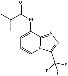 2-METHYL-N-[3-(TRIFLUOROMETHYL)[1,2,4]TRIAZOLO[4,3-A]PYRIDIN-8-YL]PROPANAMIDE Struktur