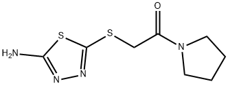 2-[(5-AMINO-1,3,4-THIADIAZOL-2-YL)SULFANYL]-1-(1-PYRROLIDINYL)-1-ETHANONE Struktur