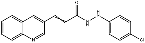 (E)-N'-(4-CHLOROPHENYL)-3-(3-QUINOLINYL)-2-PROPENOHYDRAZIDE Struktur