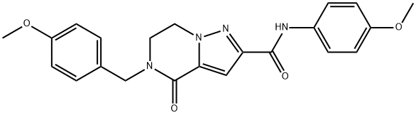 5-(4-METHOXYBENZYL)-N-(4-METHOXYPHENYL)-4-OXO-4,5,6,7-TETRAHYDROPYRAZOLO[1,5-A]PYRAZINE-2-CARBOXAMIDE Struktur