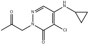 4-CHLORO-5-(CYCLOPROPYLAMINO)-2-(2-OXOPROPYL)-3(2H)-PYRIDAZINONE Struktur