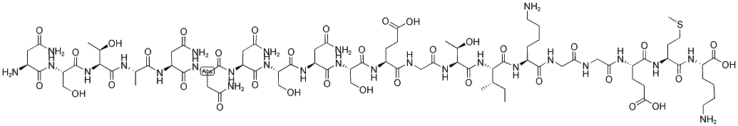 H-ASN-SER-THR-ALA-ASN-ASN-ASN-SER-ASN-SER-GLU-GLY-THR-ILE-LYS-GLY-GLY-GLU-MET-LYS-OH Struktur