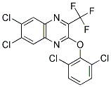 2,6-DICHLOROPHENYL 6,7-DICHLORO-3-(TRIFLUOROMETHYL)-2-QUINOXALINYL ETHER Struktur