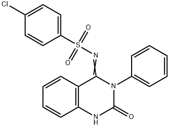 4-CHLORO-N-[2-OXO-3-PHENYL-2,3-DIHYDRO-4(1H)-QUINAZOLINYLIDEN]BENZENESULFONAMIDE Struktur