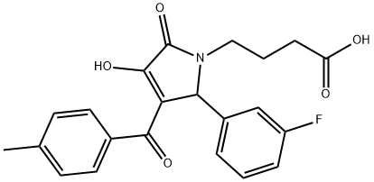 4-[2-(3-FLUOROPHENYL)-4-HYDROXY-3-(4-METHYLBENZOYL)-5-OXO-2,5-DIHYDRO-1H-PYRROL-1-YL]BUTANOIC ACID Struktur