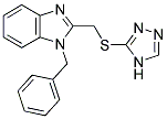 1-BENZYL-2-[(4H-1,2,4-TRIAZOL-3-YLTHIO)METHYL]-1H-BENZIMIDAZOLE Struktur