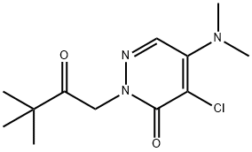 4-CHLORO-5-(DIMETHYLAMINO)-2-(3,3-DIMETHYL-2-OXOBUTYL)-3(2H)-PYRIDAZINONE Struktur