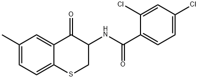 2,4-DICHLORO-N-(6-METHYL-4-OXO-3,4-DIHYDRO-2H-THIOCHROMEN-3-YL)BENZENECARBOXAMIDE Struktur