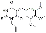 (5Z)-1-ALLYL-2-THIOXO-5-(3,4,5-TRIMETHOXYBENZYLIDENE)DIHYDROPYRIMIDINE-4,6(1H,5H)-DIONE Struktur