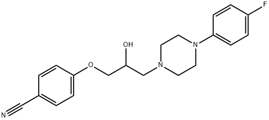 4-(3-[4-(4-FLUOROPHENYL)PIPERAZINO]-2-HYDROXYPROPOXY)BENZENECARBONITRILE Struktur