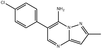 6-(4-CHLOROPHENYL)-2-METHYLPYRAZOLO[1,5-A]PYRIMIDIN-7-AMINE Struktur