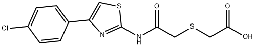 2-[(2-([4-(4-CHLOROPHENYL)-1,3-THIAZOL-2-YL]AMINO)-2-OXOETHYL)SULFANYL]ACETIC ACID Struktur