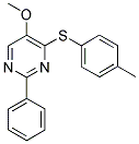 5-METHOXY-4-[(4-METHYLPHENYL)SULFANYL]-2-PHENYLPYRIMIDINE Struktur