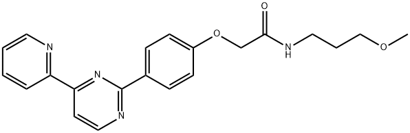 N-(3-METHOXYPROPYL)-2-(4-[4-(2-PYRIDINYL)-2-PYRIMIDINYL]PHENOXY)ACETAMIDE Struktur