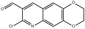 7-CHLORO-2,3-DIHYDRO-[1,4]DIOXINO[2,3-G]QUINOLINE-8-CARBALDEHYDE Struktur