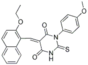 (E)-5-((2-ETHOXYNAPHTHALEN-1-YL)METHYLENE)-3-(4-METHOXYPHENYL)-2-THIOXO-DIHYDROPYRIMIDINE-4,6(1H,5H)-DIONE Struktur