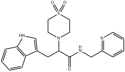 2-(1,1-DIOXO-1LAMBDA6,4-THIAZINAN-4-YL)-3-(1H-INDOL-3-YL)-N-(2-PYRIDINYLMETHYL)PROPANAMIDE Struktur