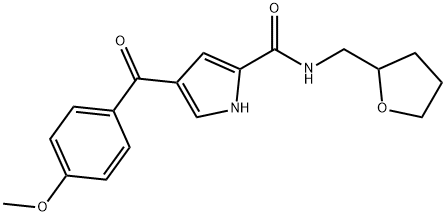 4-(4-METHOXYBENZOYL)-N-(TETRAHYDRO-2-FURANYLMETHYL)-1H-PYRROLE-2-CARBOXAMIDE Struktur