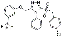 3-[(4-CHLOROBENZYL)SULFONYL]-4-PHENYL-5-([3-(TRIFLUOROMETHYL)PHENOXY]METHYL)-4H-1,2,4-TRIAZOLE Struktur