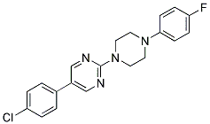 5-(4-CHLOROPHENYL)-2-[4-(4-FLUOROPHENYL)PIPERAZIN-1-YL]PYRIMIDINE Struktur