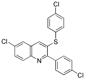 6-CHLORO-2-(4-CHLOROPHENYL)-3-QUINOLINYL 4-CHLOROPHENYL SULFIDE Struktur