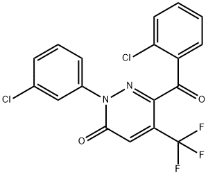 6-(2-CHLOROBENZOYL)-2-(3-CHLOROPHENYL)-5-(TRIFLUOROMETHYL)-3(2H)-PYRIDAZINONE Struktur