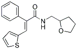 (E)-2-PHENYL-N-(TETRAHYDRO-2-FURANYLMETHYL)-3-(2-THIENYL)-2-PROPENAMIDE Struktur