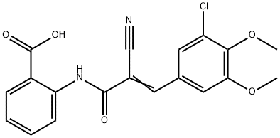 2-[[(2E)-3-(3-CHLORO-4,5-DIMETHOXYPHENYL)-2-CYANOPROP-2-ENOYL]AMINO]BENZOIC ACID Struktur