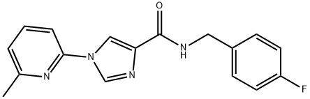 N-(4-FLUOROBENZYL)-1-(6-METHYL-2-PYRIDINYL)-1H-IMIDAZOLE-4-CARBOXAMIDE Struktur