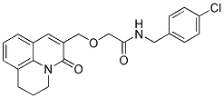 N-(4-CHLOROBENZYL)-2-[(2,3-DIHYDRO-5-OXO-(1H,5H)-BENZO[IJ]QUINOLIZIN-6-YL)METHOXY]ACETAMIDE Struktur