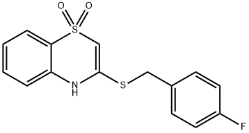 3-[(4-FLUOROBENZYL)SULFANYL]-1LAMBDA6,4-BENZOTHIAZINE-1,1(4H)-DIONE Structure