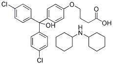 4-(4-[BIS-(4-CHLOROPHENYL)HYDROXYMETHYL]PHENOXY)BUTYRIC ACID DICYCLOHEXYLAMMONIUM SALT Struktur