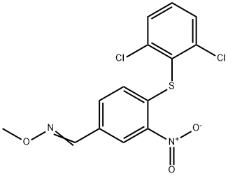 4-[(2,6-DICHLOROPHENYL)SULFANYL]-3-NITROBENZENECARBALDEHYDE O-METHYLOXIME Struktur