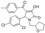 5-(2,4-DICHLOROPHENYL)-3-HYDROXY-4-(4-METHYLBENZOYL)-1-((TETRAHYDROFURAN-2-YL)METHYL)-1H-PYRROL-2(5H)-ONE Struktur