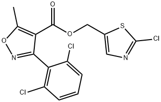 (2-CHLORO-1,3-THIAZOL-5-YL)METHYL 3-(2,6-DICHLOROPHENYL)-5-METHYL-4-ISOXAZOLECARBOXYLATE Struktur