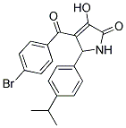 4-(4-BROMOBENZOYL)-3-HYDROXY-5-(4-ISOPROPYLPHENYL)-1,5-DIHYDRO-2H-PYRROL-2-ONE Struktur