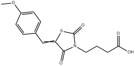 4-[(5Z)-5-(4-METHOXYBENZYLIDENE)-2,4-DIOXO-1,3-THIAZOLIDIN-3-YL]BUTANOIC ACID Struktur