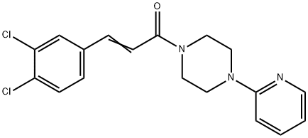 3-(3,4-DICHLOROPHENYL)-1-(4-(2-PYRIDYL)PIPERAZINYL)PROP-2-EN-1-ONE Struktur