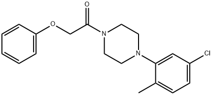 1-(4-(5-CHLORO-2-METHYLPHENYL)PIPERAZINYL)-2-PHENOXYETHAN-1-ONE Struktur