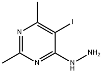 4-HYDRAZINO-5-IODO-2,6-DIMETHYLPYRIMIDINE Struktur