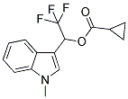 2,2,2-TRIFLUORO-1-(1-METHYL-1H-INDOL-3-YL)ETHYL CYCLOPROPANECARBOXYLATE Struktur