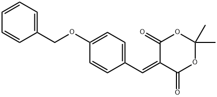 5-([4-(BENZYLOXY)PHENYL]METHYLENE)-2,2-DIMETHYL-1,3-DIOXANE-4,6-DIONE Struktur