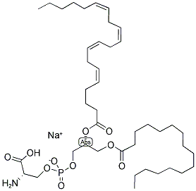 1-PALMITOYL-2-ARACHIDONOYL-SN-GLYCERO-3-[PHOSPHO-L-SERINE](SODIUM SALT) Struktur